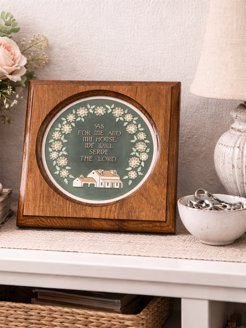 Wooden Plaque with Christian Quote